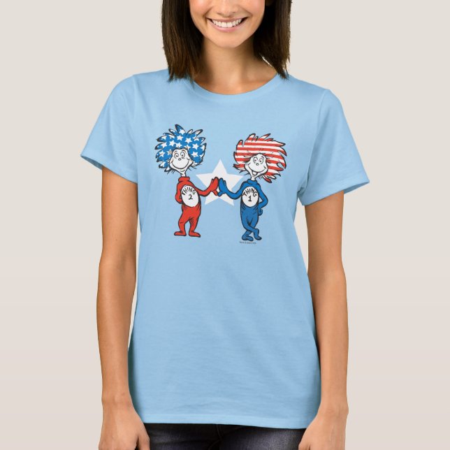 Dr Seuss | Sak One Sak 2 Patriotic Graphic T Shirt (Framsida)