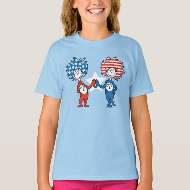Dr Seuss | Sak One Sak 2 Patriotic Graphic T Shirt (Framsida)