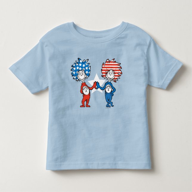 Dr Seuss | Sak One Sak 2 Patriotic Graphic T Shirt (Framsida)