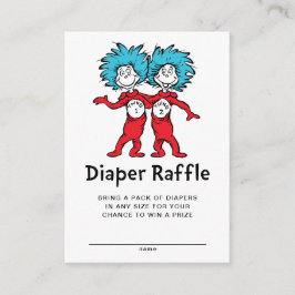 Dr Seuss Sak One Sak 2 Twillingar Diaper Raffle Tilläggskort
