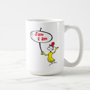 Dr Seuss Sam-I-Am Holding-tecken Kaffemugg