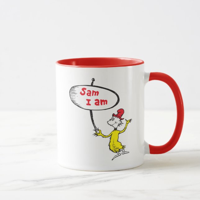 Dr Seuss | Sam-I-am Holding-tecken Mugg (Höger)