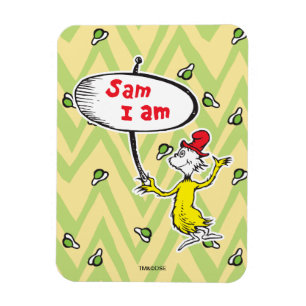 Dr. Seuss Sam-I-Am med skylt Magnet