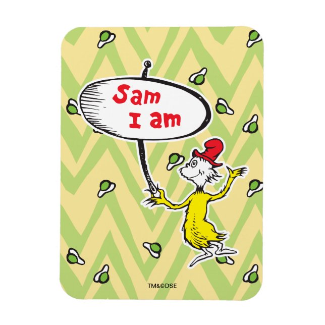 Dr. Seuss | Sam-I-Am med skylt Magnet (Vertikal)