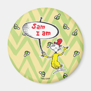 Dr. Seuss Sam-I-Am med skylt Magnet