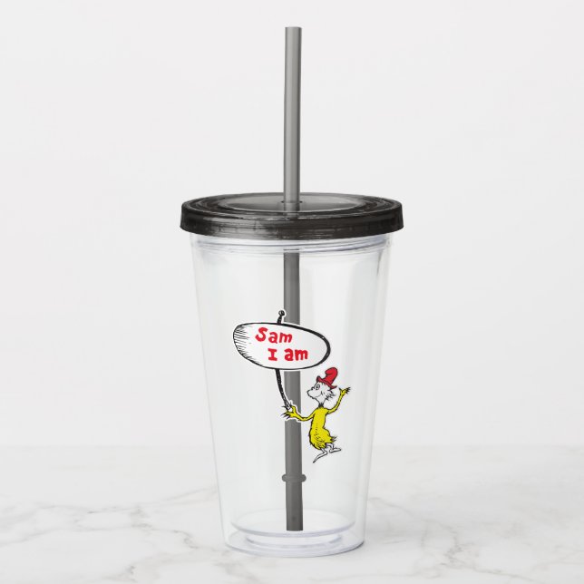 Dr. Seuss | Sam-I-Am med skylt Take Away Mugg (Framsida)