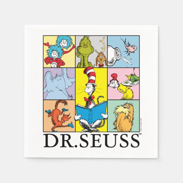 Dr. Seuss | Seriegrafik Pappersservett (Framsidan)