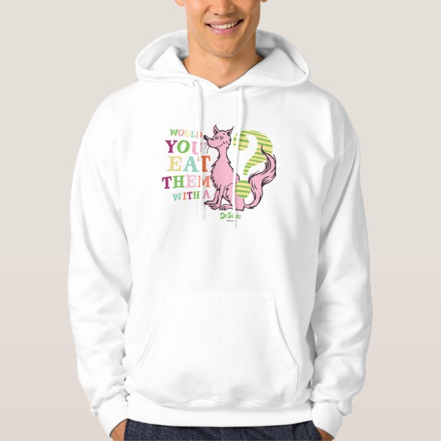 Dr Seuss| Skulle du äta dem med en räv? Hoodie (Framsida)