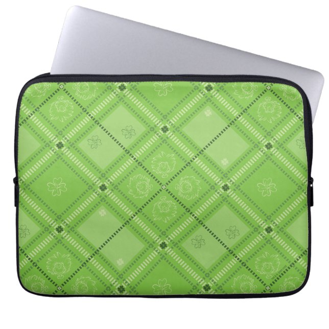 Dr. Seuss | St. Patrick's Day-rutigt mönster Laptop Fodral (Framsidan)