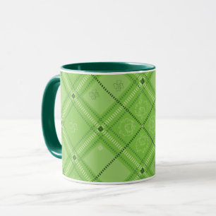 Dr. Seuss St. Patrick's Day-rutigt mönster Mugg