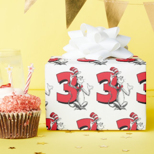 Dr Seuss - tecken | BARNS FÖDELSEDAG Presentpapper (Födelsedagsfest)