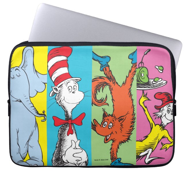 Dr Seuss | Teckensegment Laptop Fodral (Framsidan)