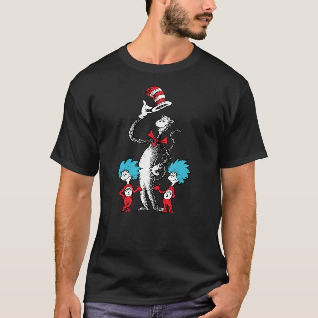 Dr. Seuss The Cat and Things T Shirt (Framsida)