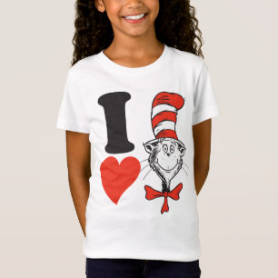 Dr Seuss Valentine I Hjärta katten i hatten T-shirt