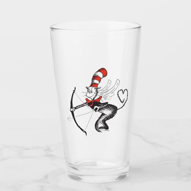 Dr Seuss Valentine | Katten i Hat Cupid Glaskopp (Framsida)