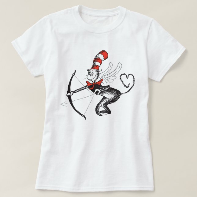 Dr Seuss Valentine | Katten i Hat Cupid T-shirt (Design framsida)