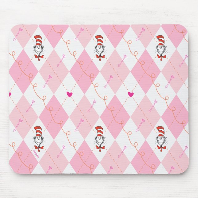 Dr Seuss Valentine | Rosa Argyle Cat i Hat Musmatta (Framsidan)