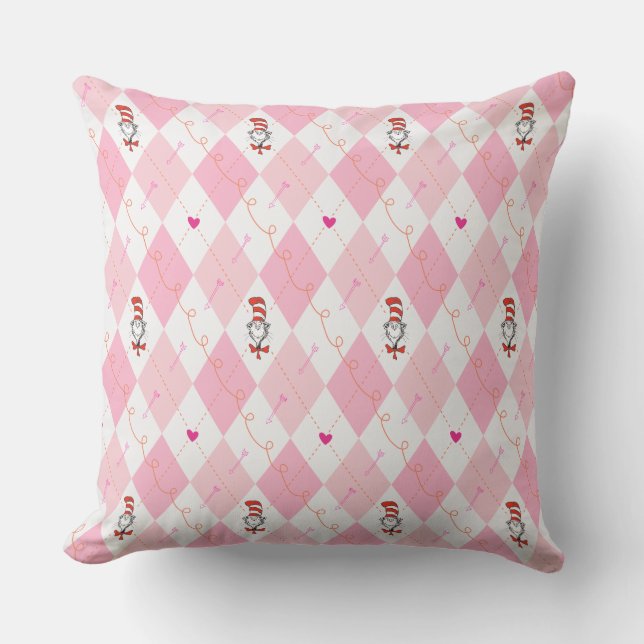 Dr Seuss Valentine | Rosa Argyle Katten i H Kudde (Framsida)