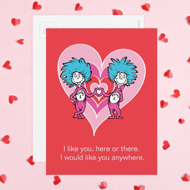 Dr Seuss Valentine | SAK 1 SAK 2 Helg Vykort (Skapare uppladdad)