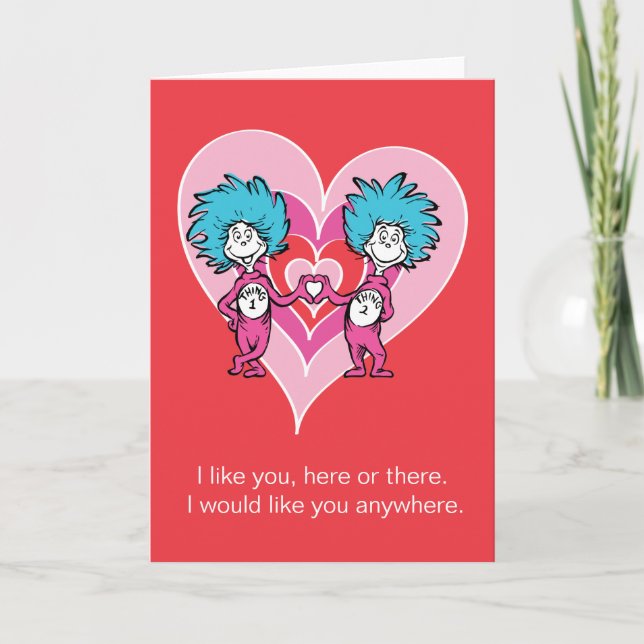 Dr Seuss Valentine | SAK 1 SAK 2 Helgkort (Framsida)