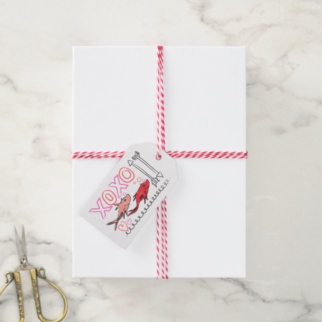 Dr Seuss Valentine | XOX Presentetikett (Med Snöre)