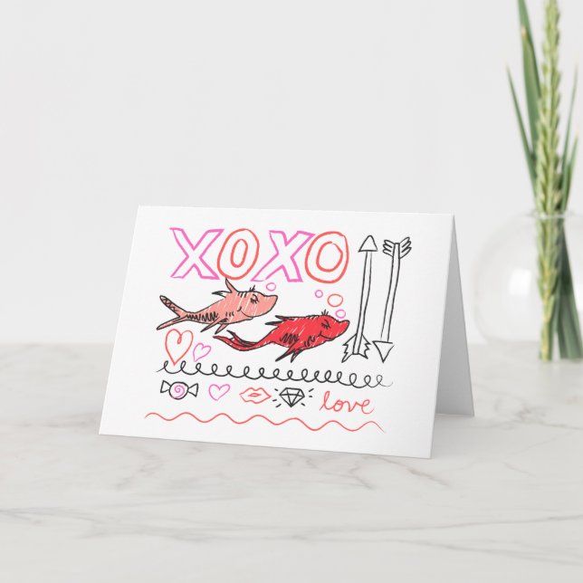 Dr Seuss Valentine | XOXO-design Helgkort (Framsida)