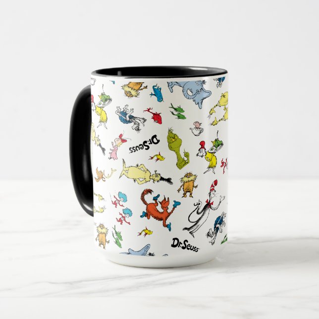 Dr. Seuss världens mönster Mugg (Framsida vänster)