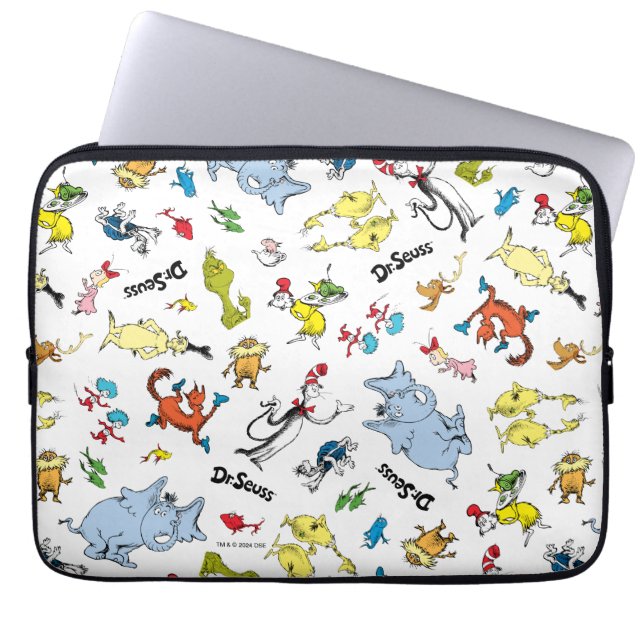 Dr. Seuss världsmönster Laptop Fodral (Framsidan)