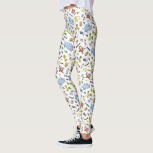 Dr. Seuss världsmönster Leggings