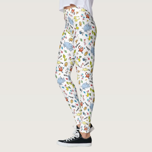Dr. Seuss världsmönster Leggings (Vänster)