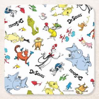 Dr. Seuss världsmönster Underlägg Papper Kvadrat