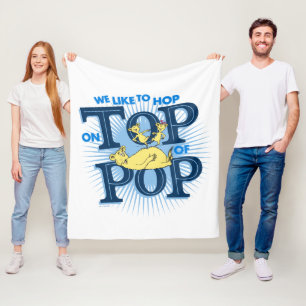 Dr. Seuss Vi gillar att hoppa på toppen av Pop Fleecefilt