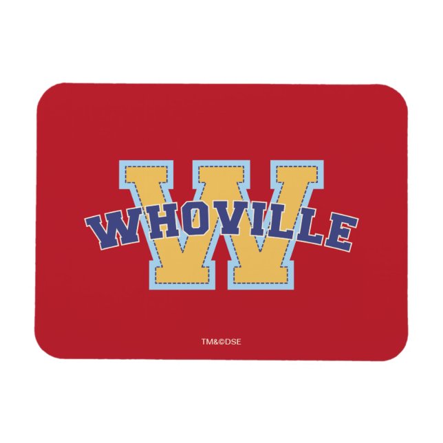 Dr Seuss | WHO-ville Athletic Logotyp Magnet (Horisontell)