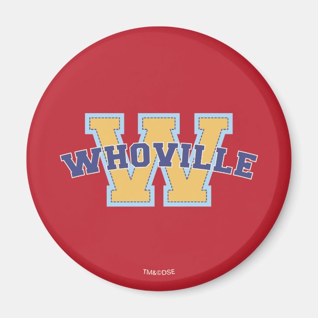 Dr Seuss | WHO-ville Athletic Logotyp Magnet (Framsidan)
