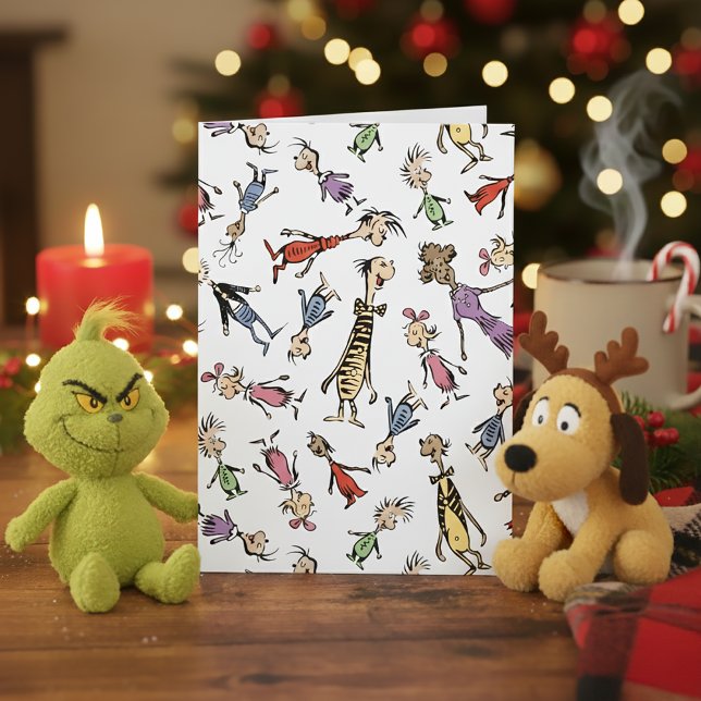 Dr. Seuss Whoville Characters Festive Pattern Kort (Skapare uppladdad)