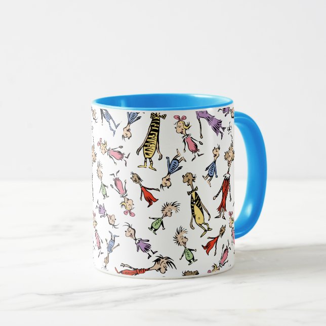 Dr. Seuss Whoville Characters Festive Pattern Mugg (Framsida höger)