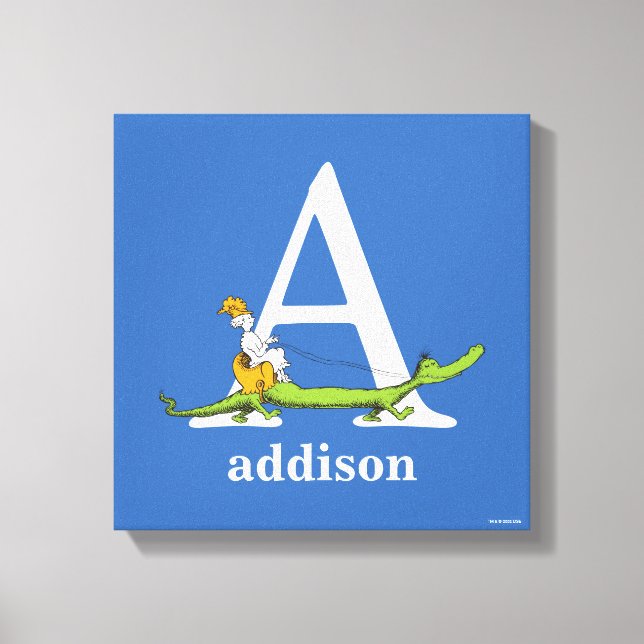 Dr. Seuss's ABC: Bokstaven A - Vit | Lägg till dit Canvastryck (Framsida)