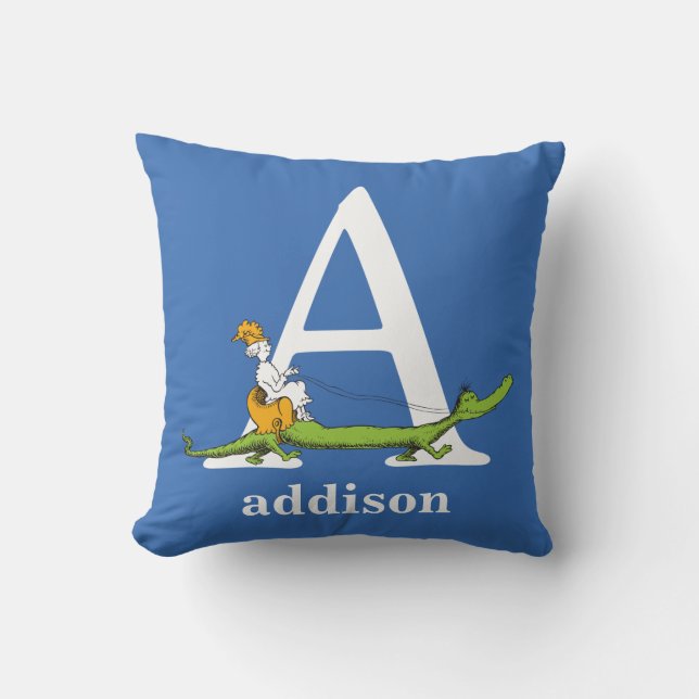 Dr. Seuss's ABC: Bokstaven A - Vit | Lägg till dit Kudde (Framsida)