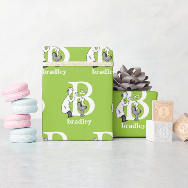 Dr. Seuss's ABC: Bokstaven B - Vit | Lägg till dit Presentpapper (Baby Shower)