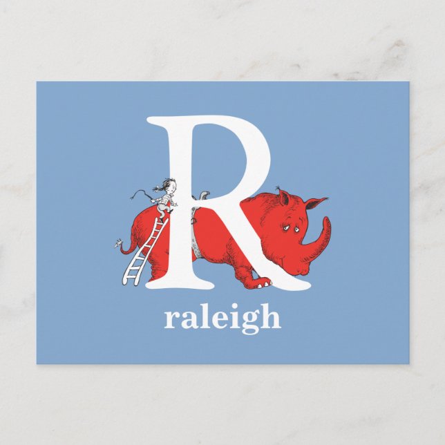 Dr. Seuss's ABC: Bokstaven R - Vit | Lägg till dit Vykort (Framsida)