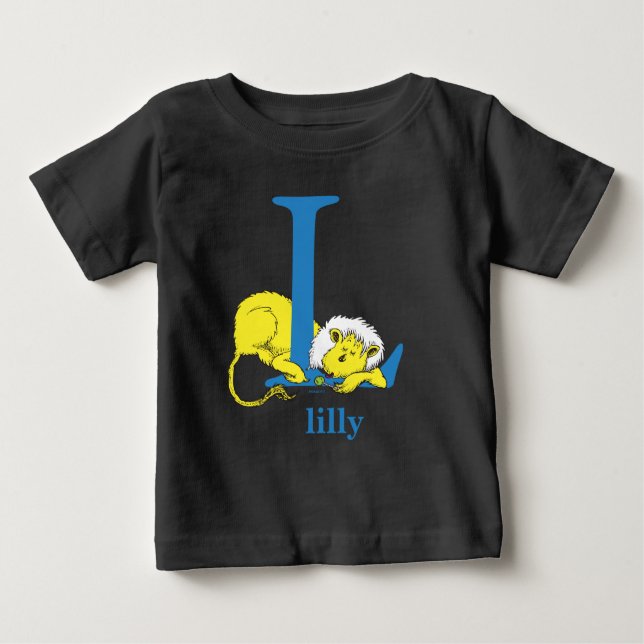 Dr. Seuss's ABC: Letter L - Blue | Add Your Name Tee (Framsida)