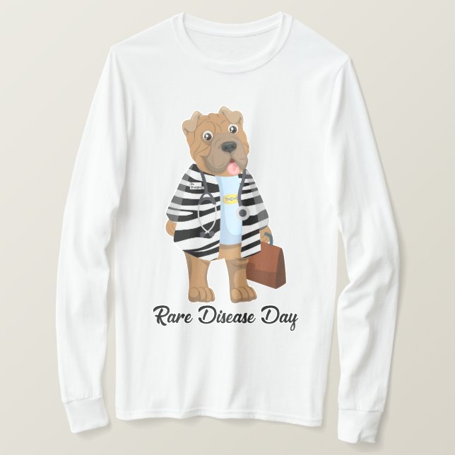 Dr Sharpie Zebra Jackar Sällsynt Disease Långärmad T Shirt (Design framsida)