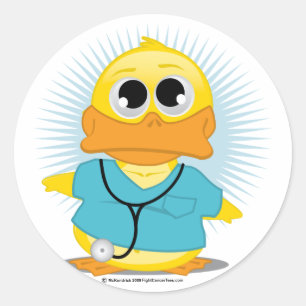 Dr Skurning Ducka Runt Klistermärke
