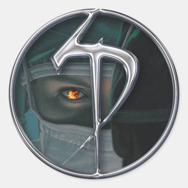 Dr SP Sticker Runt Klistermärke (Framsida)