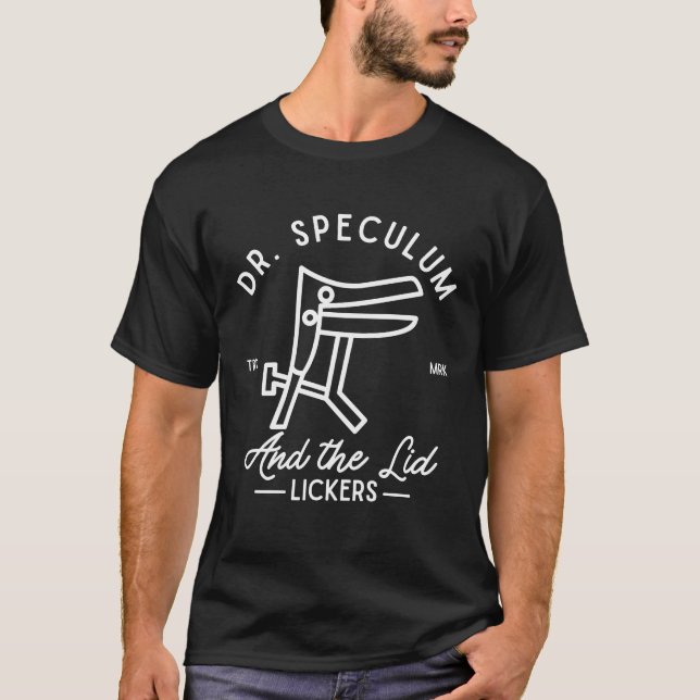Dr. spegel och locket t shirt (Framsida)