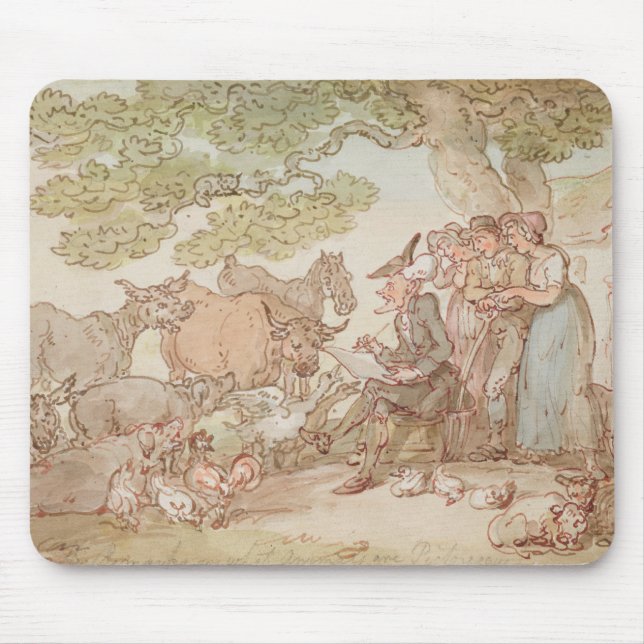 Dr. Syntax som skissar efter natur Musmatta (Framsidan)