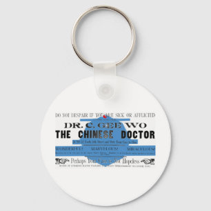 Dr Wo Kinesiska Doktor Vintage annons Nyckelring