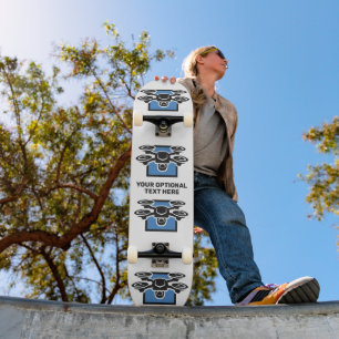 Dra anpassningsbar text mini skateboard bräda 18,5 cm
