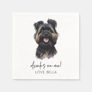 Dra åt mig! Affenpinscher Hund Bröllop Pappersservett
