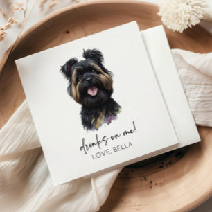 Dra åt mig! Affenpinscher Hund Bröllop Pappersservett